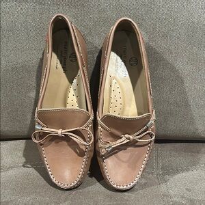 Marc Joseph Tan Loafers with Bow Detail